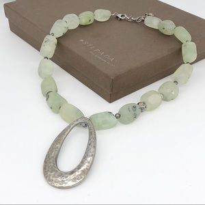 SILPADA Prehnite & .925 Silver Necklace N1806 EUC